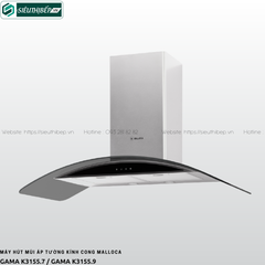 Máy hút mùi Malloca GAMA K3155.7 / GAMA K3155.9 (Áp tường - Kính cong)