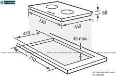 Bếp kết hợp Giovani GC - 73031 HSC (Từ kết hợp điện 3 vùng nấu - Made in Germany)