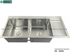 Chậu rửa bát Golicaa GD - 10048 (Inox 304 - 2 Hộc Đều, 1 Bàn Chờ)