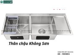 Chậu rửa bát Golicaa GD - 10048KS (Inox 304 - 2 Hộc Đều, 1 Bàn Chờ)