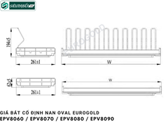 Giá bát cố định Eurogold EPV8060 / EPV8070 / EPV8080 / EPV8090 (Nan Oval)