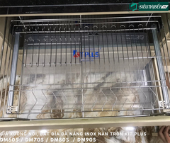 Giá xoong nồi, bát đĩa đa năng Kit Plus DM60S / DM70S / DM80S  / DM90S (Lắp âm tủ - lắp gắn cánh - Inox nan tròn)