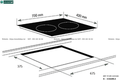Bếp từ đôi Giovani G - 2266MLS (Made in Malaysia)