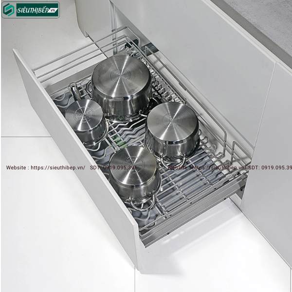 Giá bát đĩa tủ dưới Grob GO304 (Nan Oval, inox mờ SUS304)