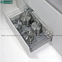 Giá bát đĩa tủ dưới Grob GO304 (Nan Oval, inox mờ SUS304)