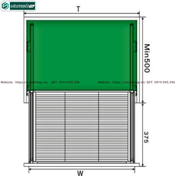 Giá xoong nồi tủ dưới Grob GOP304 (Nan Oval, inox mờ SUS304)