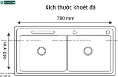 Chậu rửa bát Giovani GS - 8147 HM (Inox - 2 hộc lệch)