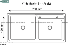 Chậu rửa bát Giovani GS - 8245 PM (Inox - 2 hộc lệch)