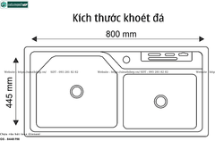 Chậu rửa bát Giovani GS - 8448 PM (Inox - 2 hộc lệch)