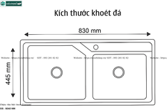 Chậu rửa bát Giovani GS - 8545 HM (Inox - 2 hộc lệch)