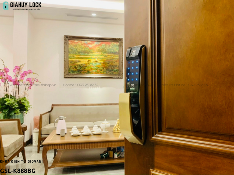 Khóa điện tử Giovani GSL - K888BG (Đen vàng) / GSL - K888BS (Đen bạc)