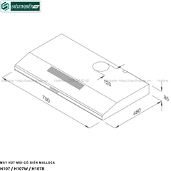 Máy hút mùi Malloca H107 / H107W / H107B (Cổ điển)