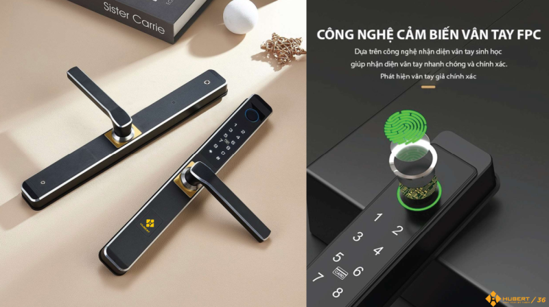 Khóa điện tử Hubert cửa nhôm HB CNI3 Titan EU