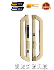 Khóa điện tử Hubert cửa nhôm HB CNI8 EU Gold