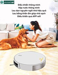 Robot hút bụi lau nhà Hubert HB - D68 - W / HB - D68 - B (Điều khiển bằng APP, giọng nói)