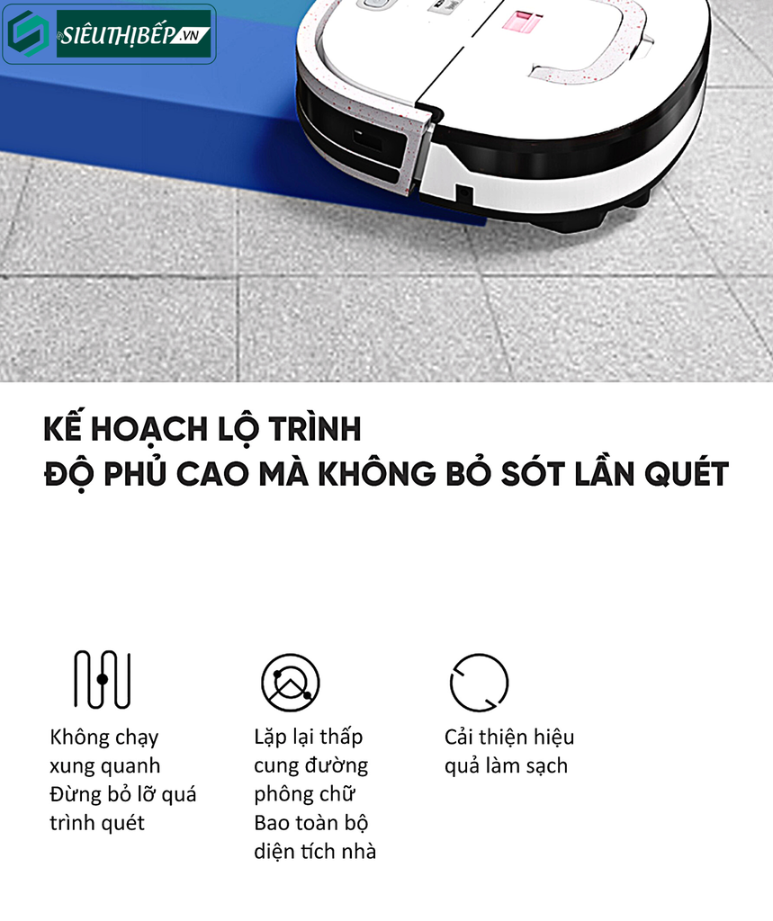 Robot hút bụi lau nhà Hubert HB - S66 (Điều khiển bằng APP, giọng nói)