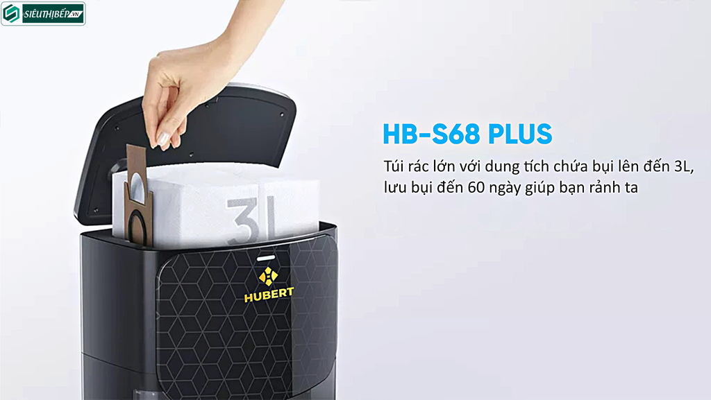 Robot hút bụi lau nhà Hubert HB - S68 - W Plus / HB - S68 - B Plus