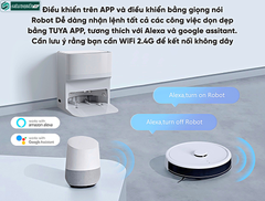 Robot hút bụi lau nhà Hubert HB - S79 (Màu trắng - Điều khiển bằng APP)