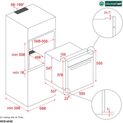 Lò nướng Teka HCB 6545 (71 Lít - Âm tủ)