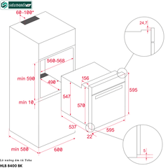 Lò nướng Teka HLB 8400 BK (71 Lít - Âm tủ)