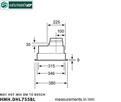 Máy hút mùi Bosch HMH DHL755BL - Serie 4 (Âm tủ - Made in Germany)