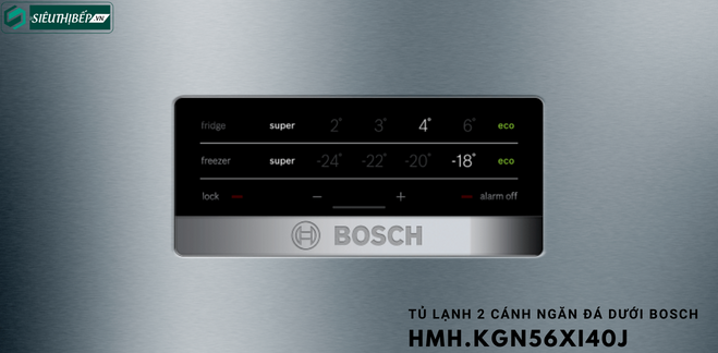 Tủ lạnh Bosch HMH KGN56XI40J - Serie 4 (2 cánh ngăn đá dưới)