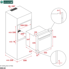 Lò nướng Teka HSB 615 (71 Lít - Âm tủ)