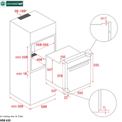Lò nướng Teka HSB 635 (71 Lít - Âm tủ)