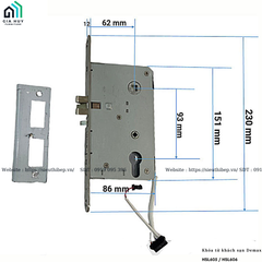 Khóa từ khách sạn Demax HSL605 / HSL606 (Đen viền vàng / Đen viền bạc)