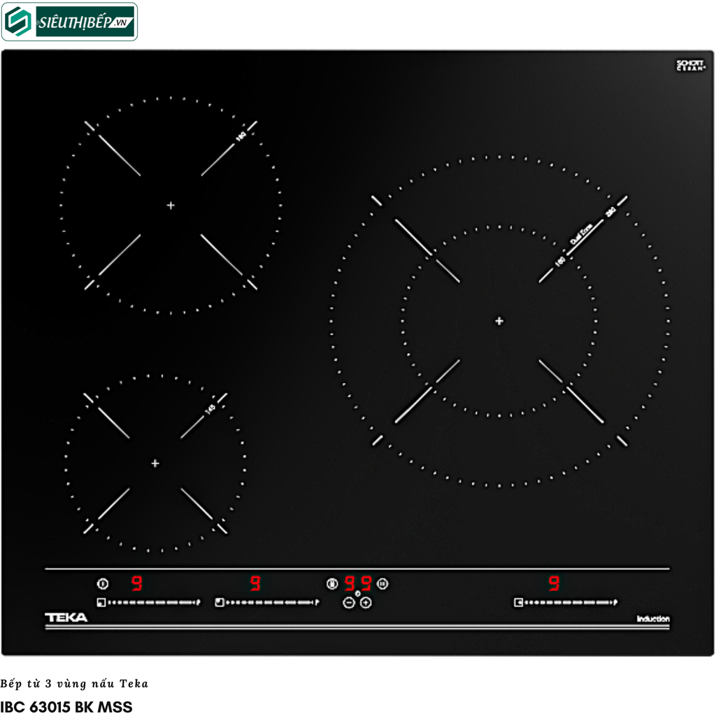 Bếp từ Teka IBC 63015 BK MSS (3 vùng nấu - Made in Turkey)