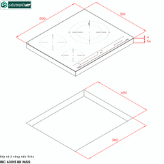 Bếp từ Teka IBC 63015 BK MSS (3 vùng nấu - Made in Turkey)