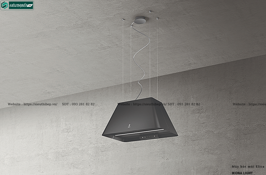 Máy hút mùi Elica IKONA LIGHT (Đảo, treo độc lập - Made in Italy)