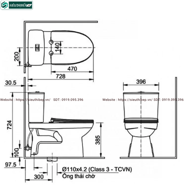 Bồn cầu 2 khối Inax AC-514VAN (Nắp Êm)