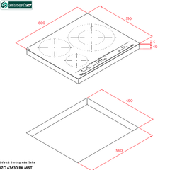Bếp từ Teka IZC 63630 BK MST (3 vùng nấu - Made in Spain)