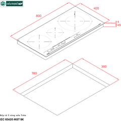 Bếp từ Teka IZC 83620 MST BK (3 vùng nấu - Made in Turkey)