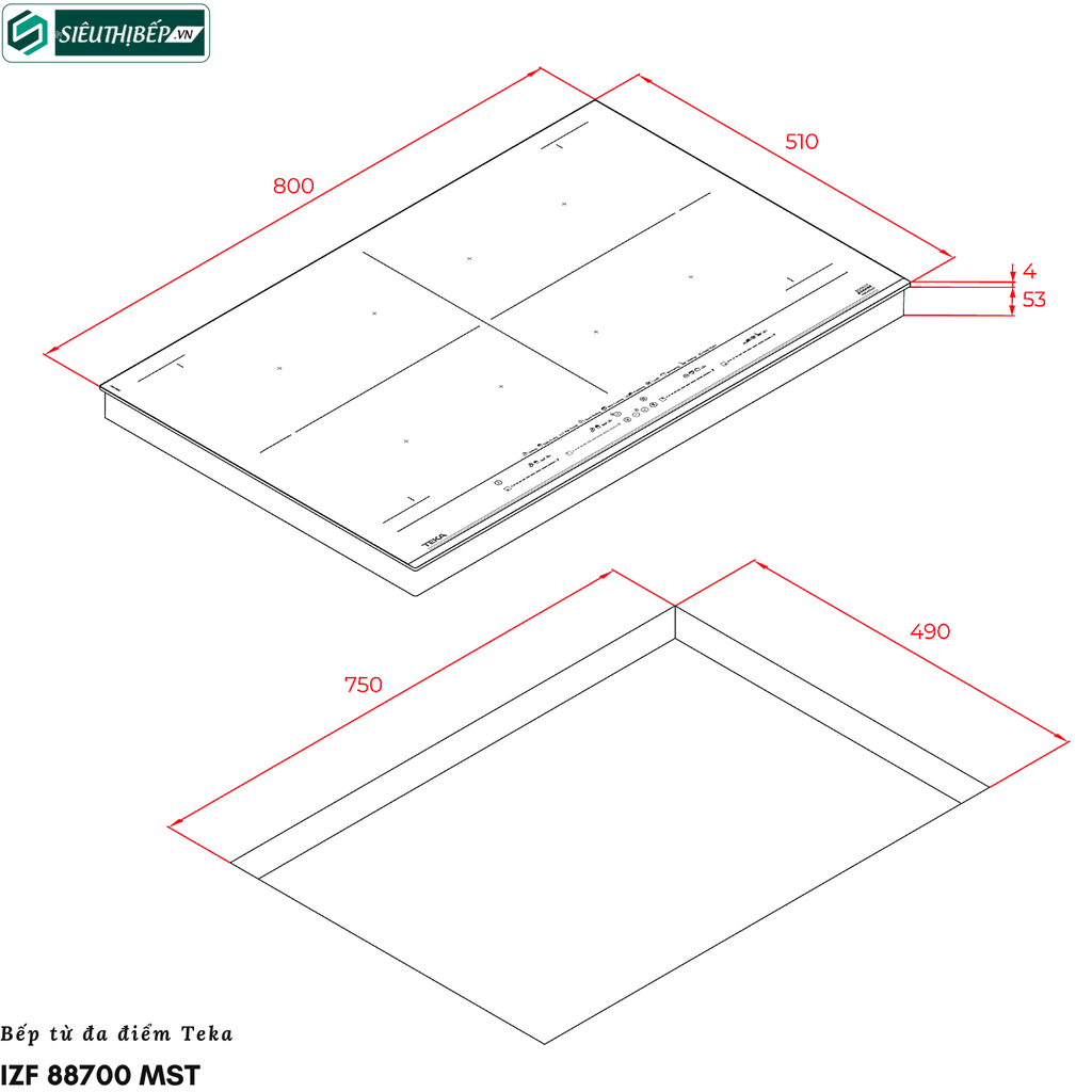Bếp từ Teka DIRECTSENSE IZF 88700 MST (Đa điểm - Made in Turkey)