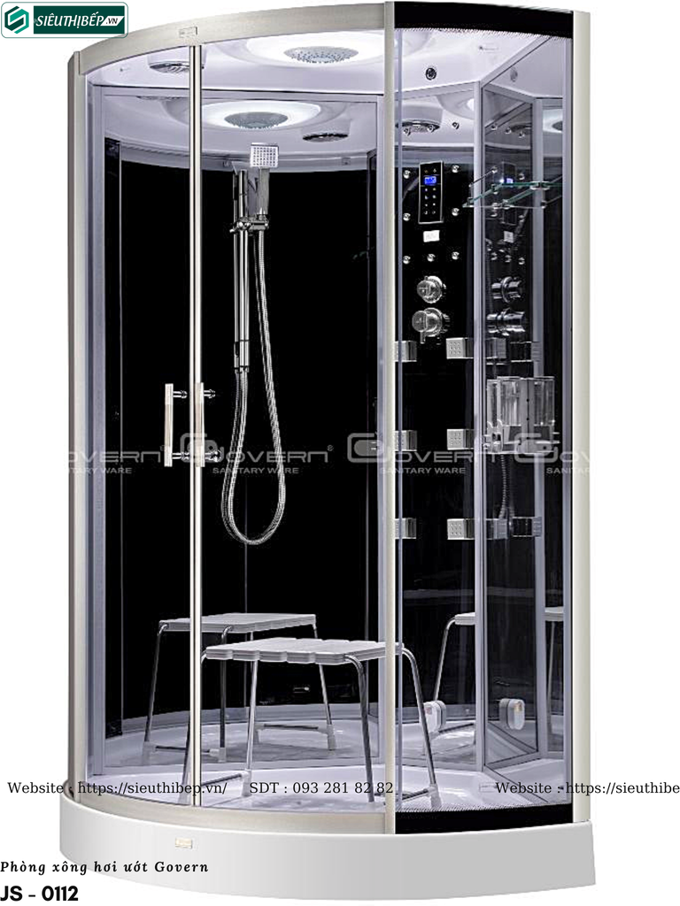 Phòng tắm xông hơi ướt Govern JS - 0112 (Đế thấp)