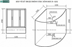 Phòng tắm xông hơi ướt Govern JS - 0202 (Bồn massage, sục khí ,đèn led)