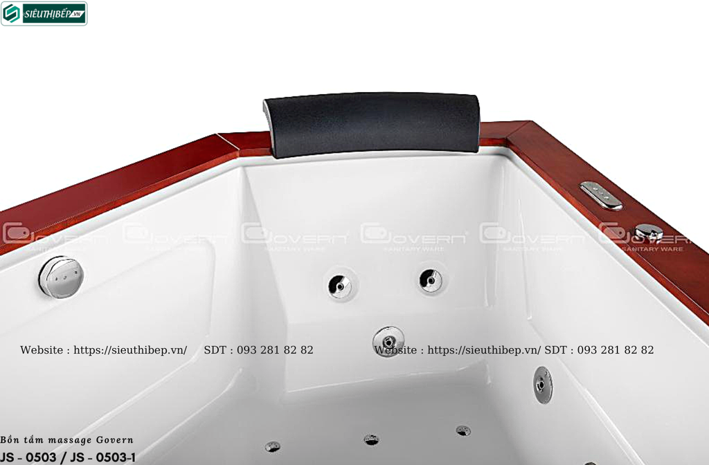 Bồn tắm massage Govern JS - 0503 / JS - 0503-1 (Bồn tắm massage, sục khí(bồn thả / Yếm gỗ))