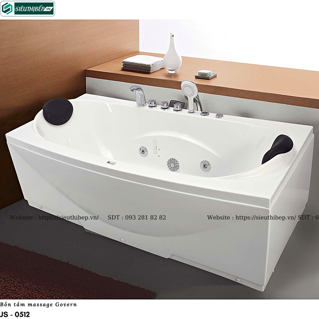 Bồn tắm massage Govern JS - 0512 (Bồn tắm massage, sục khí, đèn đổi màu)