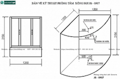 Phòng tắm xông hơi ướt Govern JS - 0957 (Bồn massage, sục khí ,đèn led)