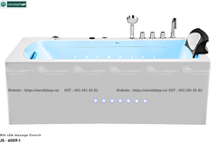 Bồn tắm massage Govern JS - 6009-1 (Bồn tắm massage, sục khí, đèn led, thác tràn)