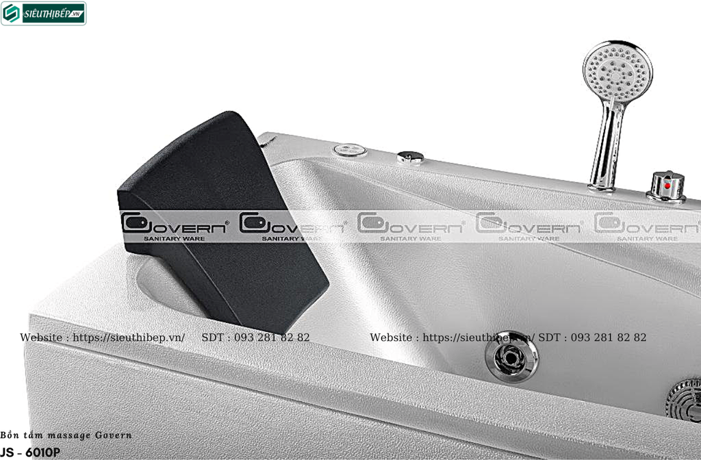 Bồn tắm massage Govern JS - 6010P (Bồn tắm massage, sục khí, đèn đổi màu(Ngọc trai))