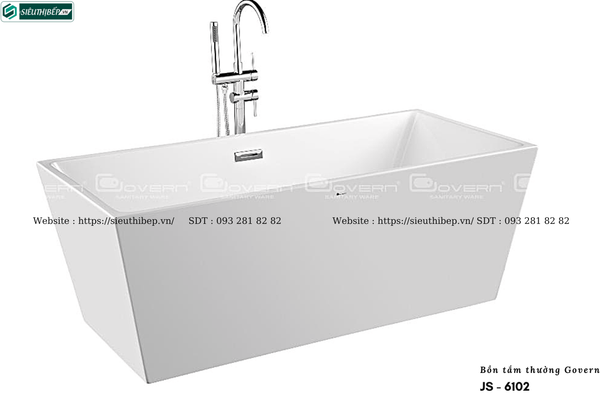 Bồn tắm Govern JS - 6102 (Bồn tắm nghệ thuật không bao gồm vòi sen)