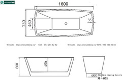 Bồn tắm Govern JS - 6102 (Bồn tắm nghệ thuật không bao gồm vòi sen)