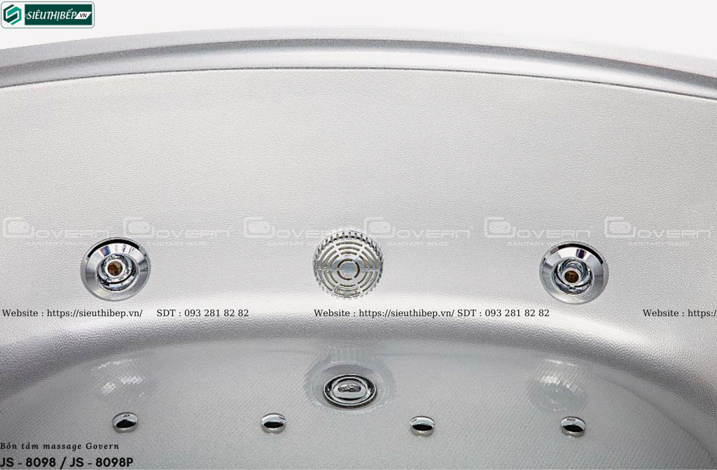 Bồn tắm massage Govern JS - 8098 / JS - 8098P (Bồn tắm massage, sục khí, đèn đổi màu)
