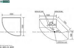 Bồn tắm massage Govern JS - 8099 / JS - 8099P  (Bồn tắm massage, sục khí, đèn đổi màu)