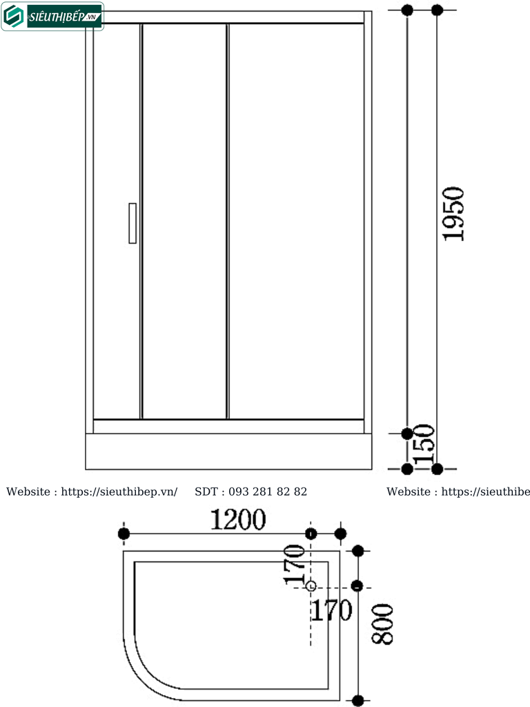 Bồn tắm phòng vách kính Govern JS - 8105 (Đế thấp)