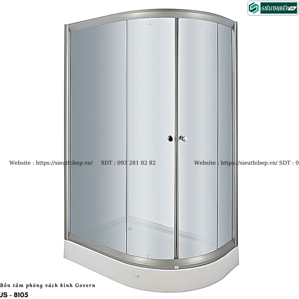 Bồn tắm phòng vách kính Govern JS - 8105 (Đế thấp)