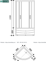 Bồn tắm phòng vách kính Govern JS - 8122 (Đế cao)